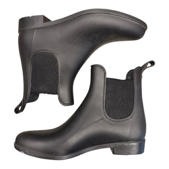 Sam Edelman Black Rubber Chelsea Rain‎ Boots Size 7 Waterproof Pull-On - Picture 3 of 12
